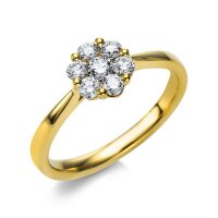 Luna Creation - Dames 585 / - geel goud - diamant -...